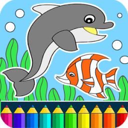 Dolphins and fish App by Coloring Games