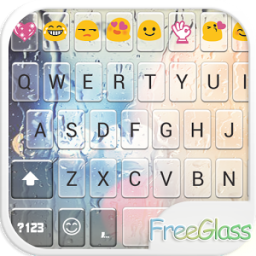 Free Glass Emoji Keyboard Skin App by Colorful Design