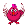 +bird+chicken+animal+red+wings+fly+cartoon+ clipart
