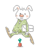 +bunny+rabbit+carrot+letter+walking+ clipart