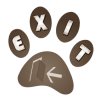+button+exit+brown+paw+ clipart