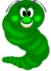 +cartoon+caterpillar+bug+funny+green+ clipart