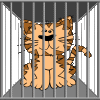 +cat+cage+brown+capture+ clipart