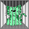 +cat+cage+green+ clipart