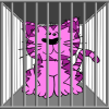 +cat+cage+pink+ clipart