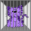 +cat+cage+purple+ clipart