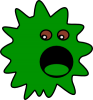 +green+virus+mouth+cartton+star+alien+cartton+ clipart