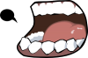 +mouth+teeth+loud+toungue+ clipart