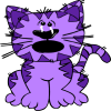 +sad+crying+cat+purple+ clipart