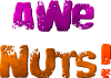+word+text+awe+nuts+ clipart