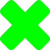 +green+letter+x+icon+ clipart