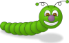 +green+worm+ clipart