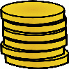+money+gold+coins+stack+ clipart