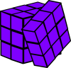 +blue+rubics+cube+puzzle+ clipart