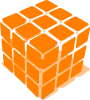 +orange+rubics+cube+puzzle+ clipart