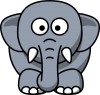 +wild+animal+cartoon+character+elephant+ clipart