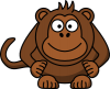 +wild+animal+cartoon+character+monkey+ clipart