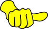 +yellow+thumbs+hand+ clipart