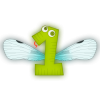 +flying+winged+cartoon+number+animation+1+0003+ clipart