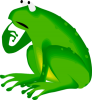 +frog+reptile+thinking+uh+what+ clipart