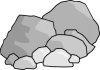 +grey+stone+rocks+boulders+ clipart