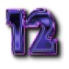 +number+glossy+metallic+12+ clipart