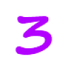 +purple+number+3+ clipart