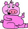 +animal+farm+happy+pink+pig+ clipart
