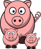 +animals+cartoon+characters+pigs+ clipart