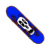 +blue+skull+skateboard+ clipart