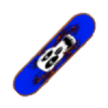 +blue+skull+skateboard+ clipart