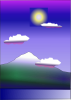 +night+clouds+mountain+ clipart