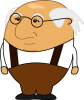 +old+man+character+glasses+ clipart