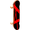 +red+lines+skateboard+ clipart