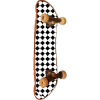 +skateboard+deck+bw+checkered+ clipart