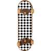+skateboard+deck+bw+checkered+ clipart