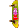 +skateboard+deck+pig+ clipart