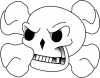 +skull+bones+scary+ clipart