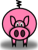 +animal+cartoon+pink+pig+ clipart