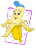 +happy+cartoon+banana+fruit+ clipart