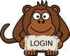 +monkey+login+ clipart
