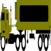 +automobile+transportation+green+truck+semi+ clipart