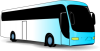 +automobile+transportation+white+bus+ clipart