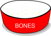 +bones+doggy+pet+bowl+ clipart
