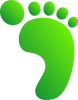 +green+foot+print+ clipart