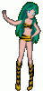 +green+haired+girl+shorts+ clipart