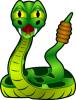 +green+reptile+rattle+snake+ clipart