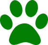 +paw+print+green+ clipart
