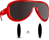 +red+sun+glasses+ clipart