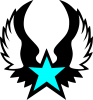 +blue+star+wings+ clipart